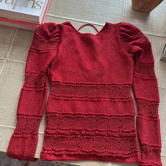 Ronny Kobo Michaela Metallic Knit Top - Picture 2 of 7